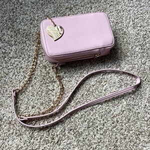 Heart Keychain Crossbody purse | Pink